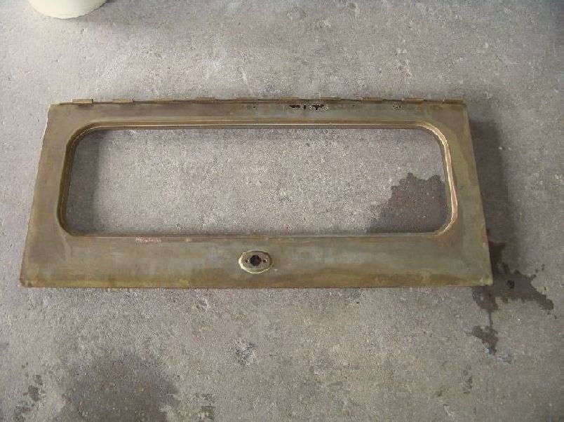 A Scout window frame stripped for repair